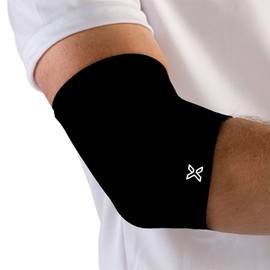 Body Helix Elbow Sleeve for Pain - Golfers Elbow, Tennis Elbow, Arthritis, Joint Pain - HSA FSA Approved Medical Grade Elbow Compression Sleeve for Men and Women (Black, Small)