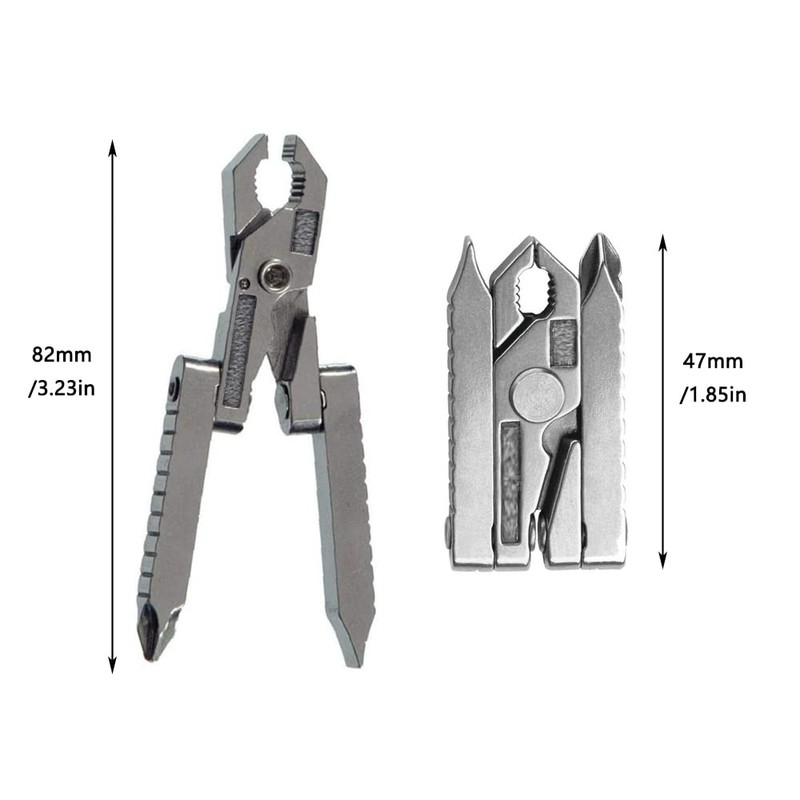 Multi Tool, 2PCS 3-in-1 Portable Stainless Steel Multi Tool with