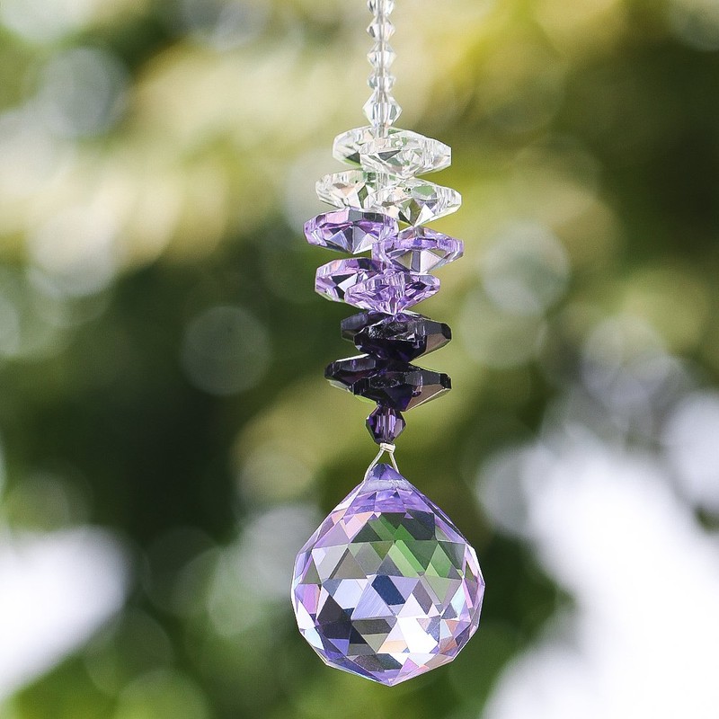 H&D HYALINE & DORA 30mm Purple Chandelier Crystals Ball Rainbow