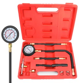 BETOOLL Fuel Pressure Test Kit - Fuel Pressure Gauge - 0-100PSI Fuel Injection Pump Pressure Tester Gauge Kit for Car, Motorcycle, Truck, RV, SUV, ATV