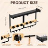 Tigerski Large Broom Mop Holder Wall Mounted with Top Shelf,3-in-1