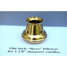 Solid Brass Candle Follower 1 1/8" (Burner Topper) Fits 1 1/8" diameter Candles