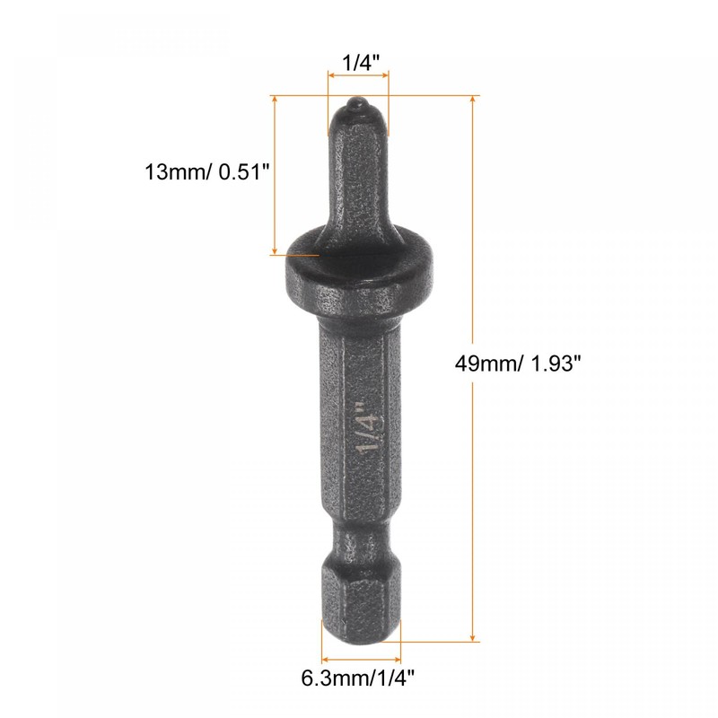 sourcing map 1/4" Swage Tube Expander Drill 1/4" Hex Handle
