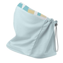 Elecom HCC-F21BU Cool Face Guard, Contact Cooling Sensation, Heat Prevention Goods, Ice Coordination, Turquoise Blue x Yellow Oak