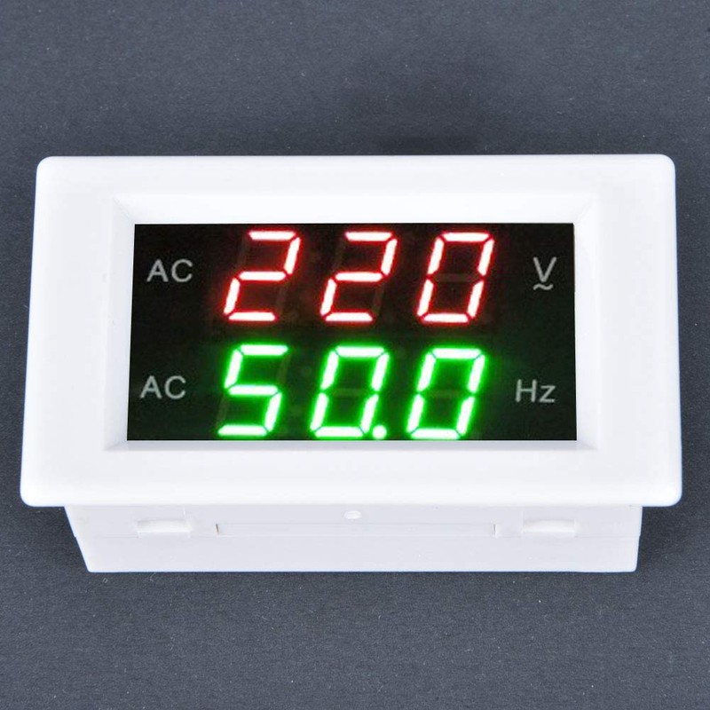 Voltage Frequency Meter, Generator Double Display LED Digital AC Voltmeter