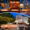 SWEIFI RGB Outdoor String Light, 25ft LED Terrace Light with