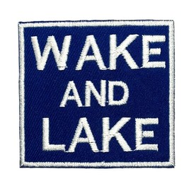 Generic Blue Wake and Lake Patches Iron On Patches for Backpacks, 2.3 x 2.1 x 0.1 in