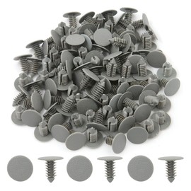 100pcs Plastic Trim Clips Bumper Front Door Rivets Fastener Gray 8mm for Car