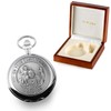 De Walden Godson Christening Engraved St Christopher Pocket Watch Wood