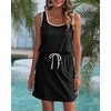 WNEEDU Summer Dress Women's Sleeveless Beach Dress Women's Scoop Neck