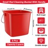 6 Pcs 3 Quart Small Bucket Square Detergent Sanitation Bucket