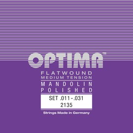 Optima 2134 Mandolin FLATWOUND Strings medium, Loop End g-4 (Pair)