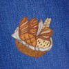 Embroidered Bread Basket Patch for Iron-On or Sew On Iron-On