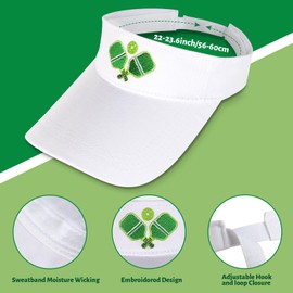 Kyson 5 Pieces Funny Pickleball Hat Dink Ball Lover Gift Set Hat Sports Wrist Head Sweatbands Socks Towel for Men Women (White)