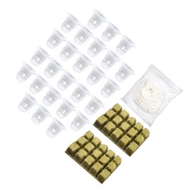 Levemolo 1 Set Soilless Grow Plugs for Hydroponic Planting Lightweight and Breathable Grow Starter Plugs with Cups for Indoor Garden of Vegetables and Flowers