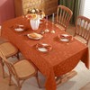 Leaves Jacquard Tablecloth for Square Tables 52 x 52 Inch