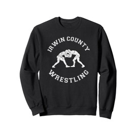 Irwin County Wrestling Distressed Retro Wrestler Sweatshirt