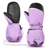MCTi Kids Mittens Waterproof Winter Ski Warm Sherpa Lined Long