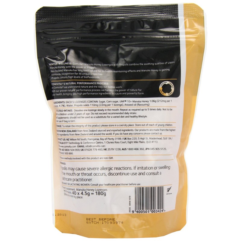 Comvita Original Manuka and Propolis Lozenges, 40 count