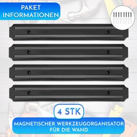 Magnetic Strip Tool 4 Pieces 33 cm x 5 cm Magnet Tool Holder