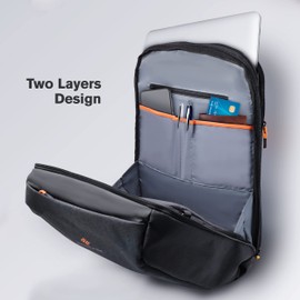 ROOCASE Balboa Laptop Backpack - Business Travel Work Backpack for Men & Women - Fits 15.6 inch Laptop and Tablet - USB Charging Port / Water Repellent Fabric / Daily Backpack