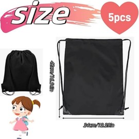 Lovgrin 5 bolsas de mochila con cordón a granel, 5 colores mochila con cordón, bolsa de cuerda a granel, adecuada para viajes, playa y yoga, gimnasio