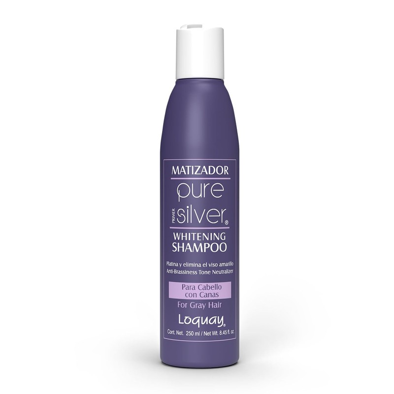 Loquay Pure Silver Shampo para canas, Plata, 250 ml