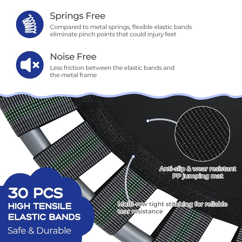 GYMAX Indoor Trampoline, 36” ASTM Approved Kids Trampoline with Removable