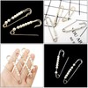 Honbay Honbay 4PCS 7cm/2.76inch Fashion Faux Pearl Brooch Pins Safety