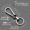 Beaton_Japan Titanium Alloy Carabiner, Small Keychain, Key Ring, Rustproof, Hook,
