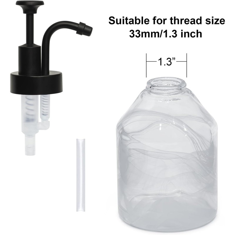 Soap and Lotion Dispenser Pumps,Smooth Action Pump,Replacement for Round 1.3in