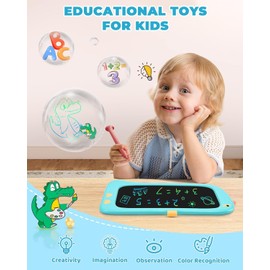 kidXtore Dinosaur Toys, LCD Writing Tablet, 8.5 Inch Colorful Doodle Board for Kids, Electronic Drawing Tablet, Kids Travel Games Activity for Learning, Toy Gifts for 3 4 5 6 Years Old (Pink)