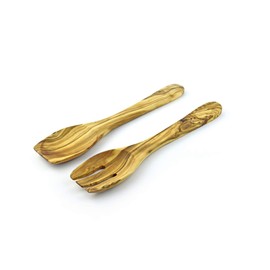 KeboLiv Greece Salad Servers 25 cm Olive Wood