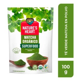 Matcha Orgánico Antioxidante Nature's Heart Superfood Bolsa Resellable de 100g