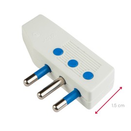 POLY POOL - PP0414X space-saving plug with adjustable plug pins 16A 2P+T - space-saving plug cable output 90° - space-saving plug with insulating screw cable clamp