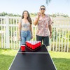 GoPong 8 Foot Portable Beer Pong / Tailgate Tables (Black,