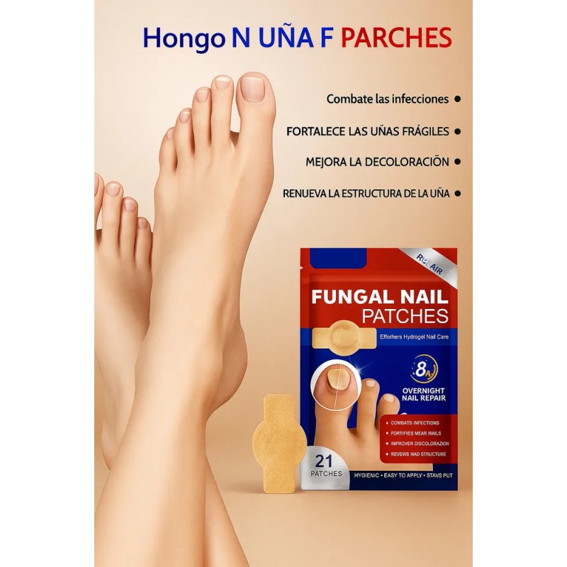 Parches Reparadores Lotlash Para Hongos De Uas 21 Piezas Nude