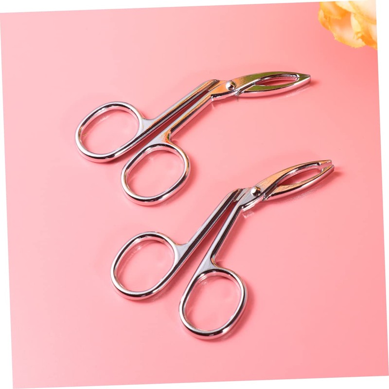 IWOWHERO 2pcs Eyebrow Tweezers Slanted Tip for Removal Facial Hair