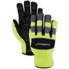 MAGID HandMaster High-Visibility Abrasion-Resistant Mechanics Gloves, 1 Pair, Size 8/Medium