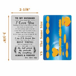 Husband Birthday Card, My Husband Gifts, Husband Gifts from Wife, Best Husband Wallet Card, I Love My Husband Card