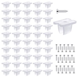 Waterproof LED Strip Mounting Clips Holder Mounting Bracket Neon Mounting Clips Fixing Clamps Holder with 50 Screws for 5mm to 6mm LED Strip Lighting, Translucent, Pack of 50