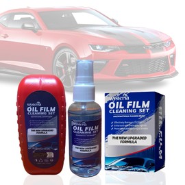 Wysteria Automotive Oil Film Cleaning Brush, Glass Oil Film Remover for Car, Highly Efficient Powerful Removal Oil Film, New Glass Coating Coating for Windshield Improves Clarity and Visibility