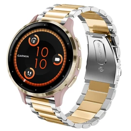Compatible for Garmin Venu 3S Band, Lamshaw 18mm Stainless Steel Metal Replacement Straps Compatible for Garmin Venu 3S 41mm / Venu 2S / Forerunner 265S / Forerunner 255S / 255S Music / Rey / Vivomove