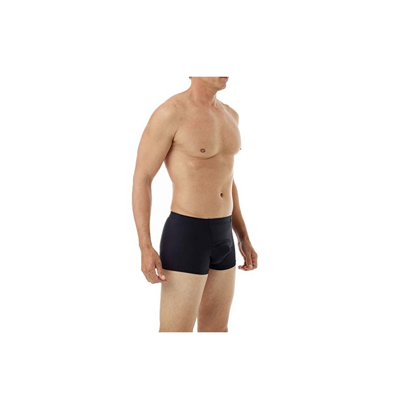 Underworks Mens Microfiber Light Compression Boxers 3X Black