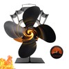 Ailgely Heat Powered Wood Stove Fan 4 Blades,Fireplace Fans Non