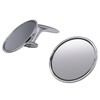 Prefer Warehouse Pair Chrome Round Bowtie Outside Rearview Mirrors Ribbed