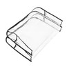 ORFOFE 2pcs Transparent Salon Chair Covers with Reinforced Black Border