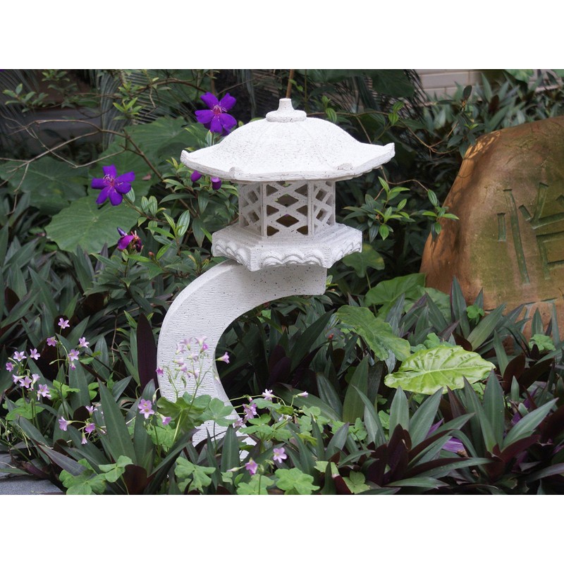 TIAAN 24”Height Japanese Style Lantern Solar Garden lamp Solar Pagoda