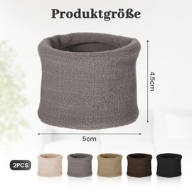 Pack of 10 Thick Cotton Hair Bobbles for Women, Metal-Free, Non-Slip Hair Bobbles, Retractable Elastic Hair Bobbles, Small for Men and Women for Daily Use, Sports (Black) (Coffee)