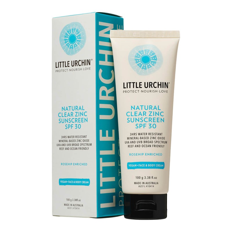 Little Urchin Natural Clear Zinc Sunscreen SPF 30, 100g
